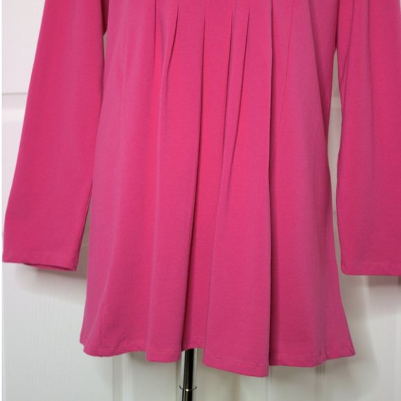 NWOT Plus Woman Within Fuchsia Pink Pleated Tunic Size 18/20 - Picture 3 of 8